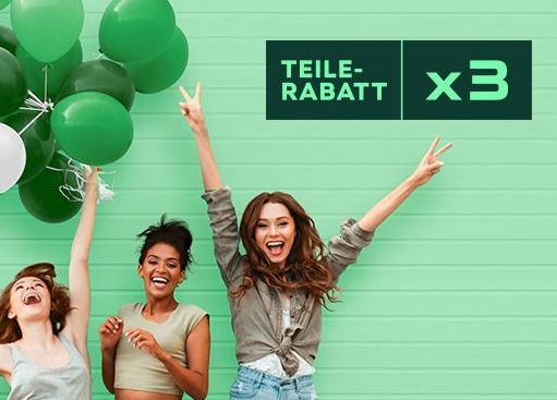 Werbebild für die Aktion "Rabatt x3"
